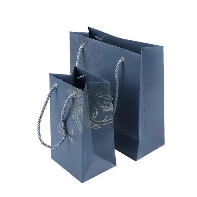 Shopping Custom Small Gift Perfume Paper Bags with Logo and Handles Customized Printed Paper Gift Bags with Your Own Logo