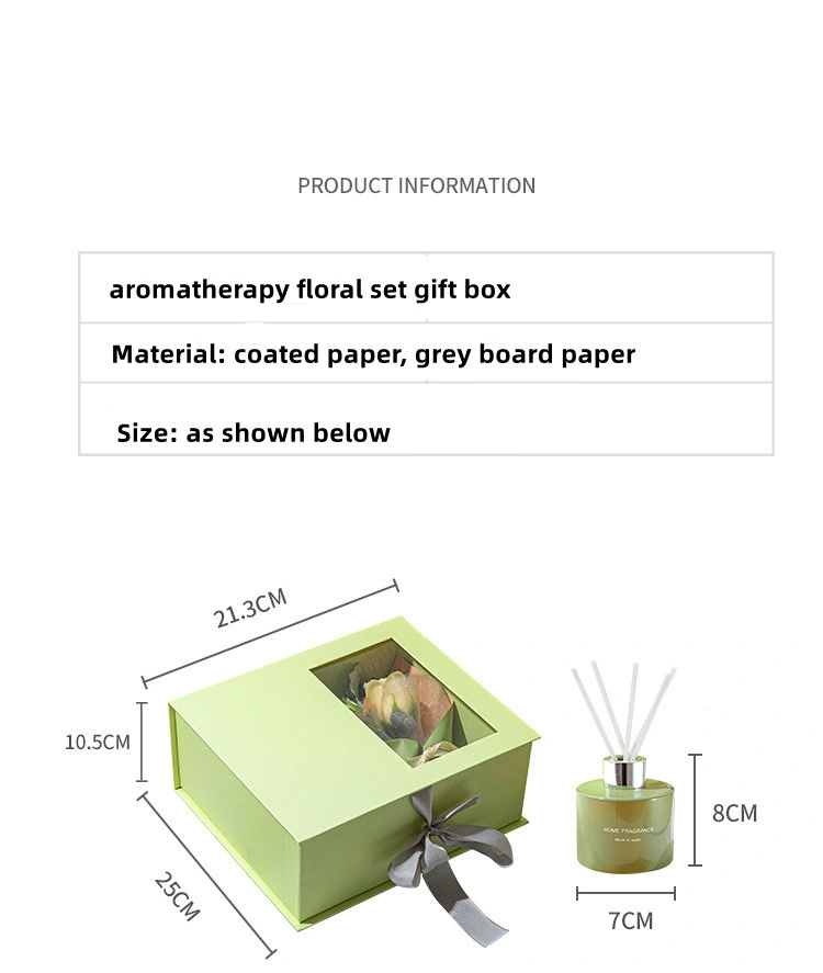 Printed Custom Design Luxury Magnetic Flower Perfume Aroma Cardboard Packing Paper Packaging Gift Box with Logo