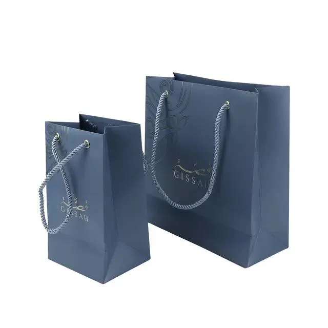 Shopping Custom Small Gift Perfume Paper Bags with Logo and Handles Customized Printed Paper Gift Bags with Your Own Logo