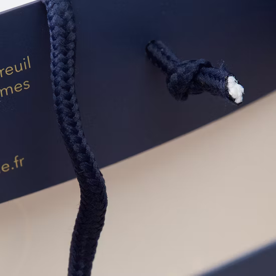 Sac à provisions de marquage à chaud de papier d'art avec poignées en nylon